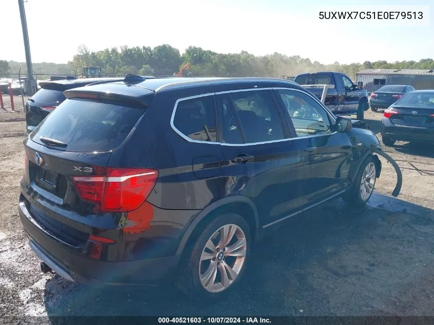 2014 BMW X3 xDrive35I VIN: 5UXWX7C51E0E79513 Lot: 40521603