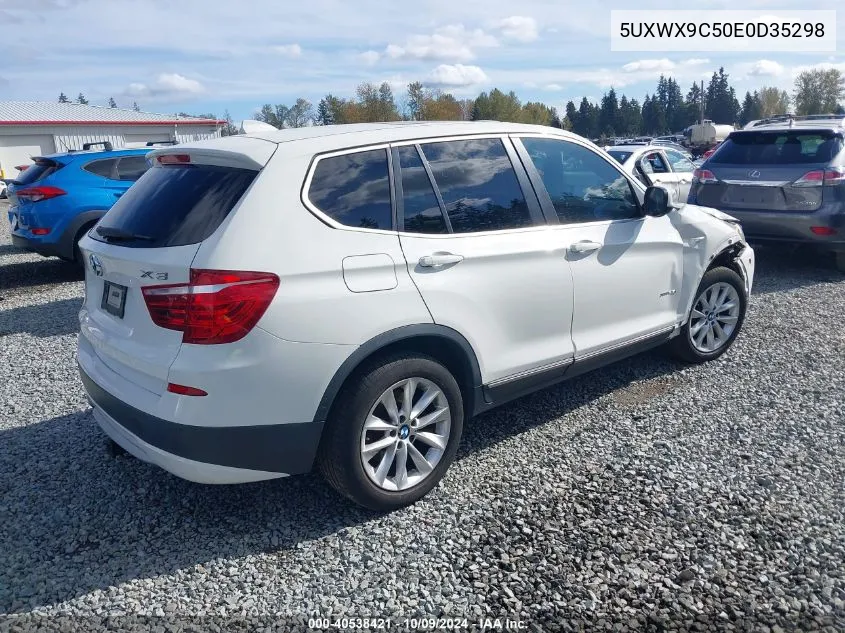 2014 BMW X3 xDrive28I VIN: 5UXWX9C50E0D35298 Lot: 40538421