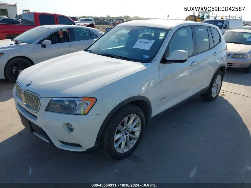 2014 BMW X3 xDrive28I VIN: 5UXWX9C59E0D42587 Lot: 40554911