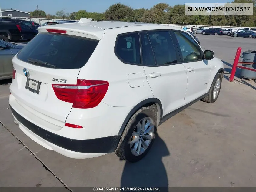 2014 BMW X3 xDrive28I VIN: 5UXWX9C59E0D42587 Lot: 40554911