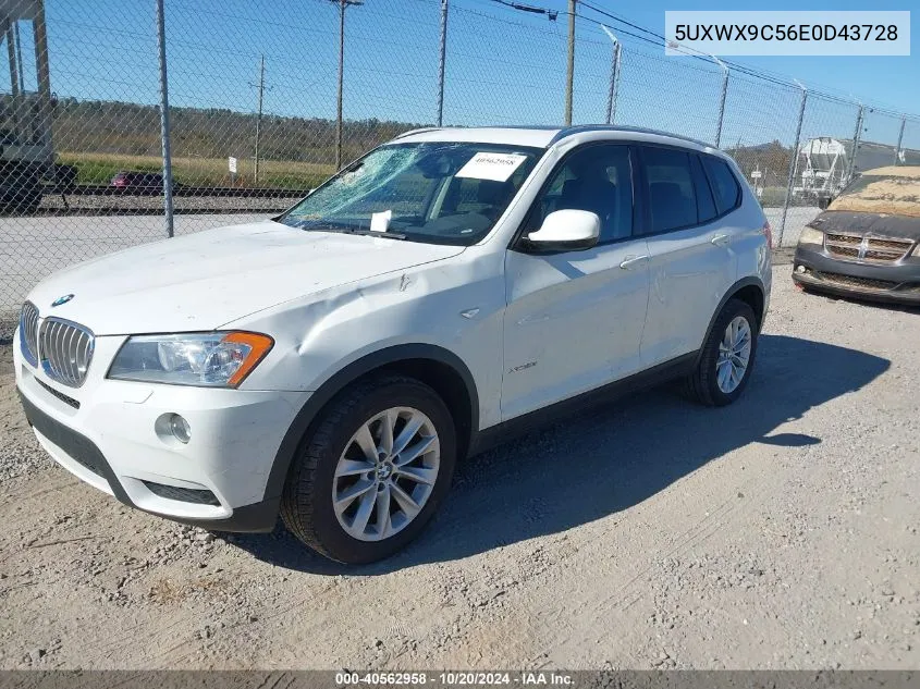 2014 BMW X3 xDrive28I VIN: 5UXWX9C56E0D43728 Lot: 40562958