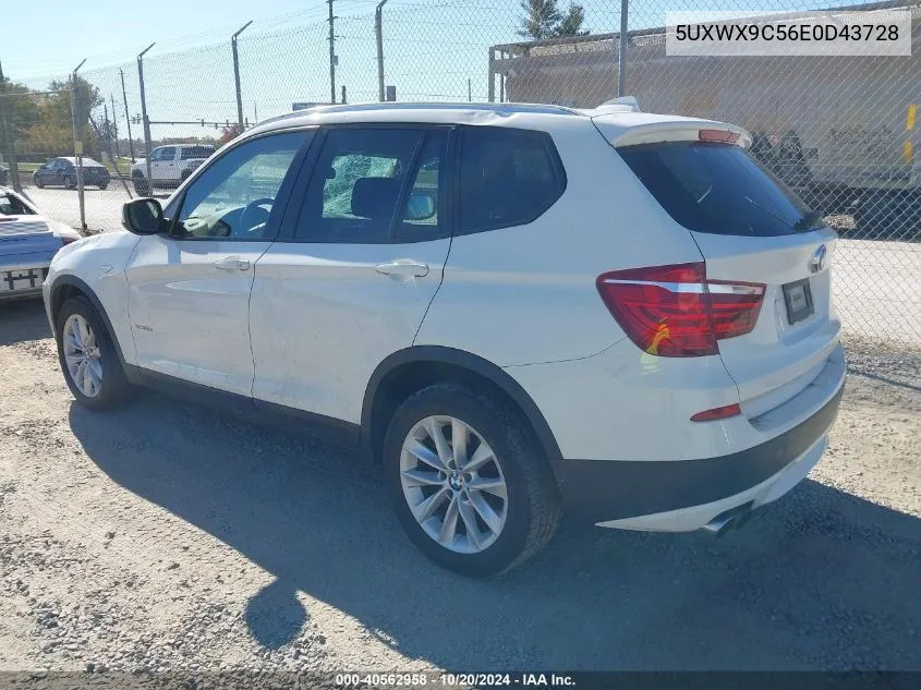 2014 BMW X3 xDrive28I VIN: 5UXWX9C56E0D43728 Lot: 40562958