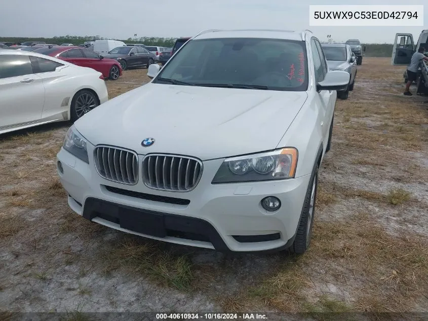 2014 BMW X3 xDrive28I VIN: 5UXWX9C53E0D42794 Lot: 40610934