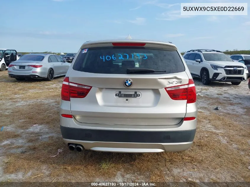 5UXWX9C5XE0D22669 2014 BMW X3 xDrive28I