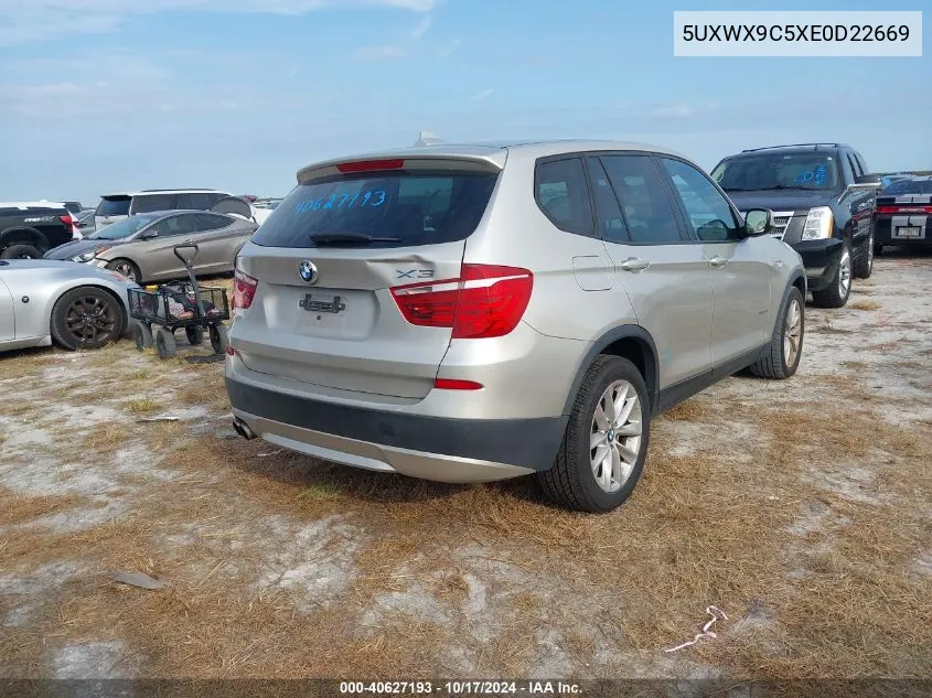 5UXWX9C5XE0D22669 2014 BMW X3 xDrive28I