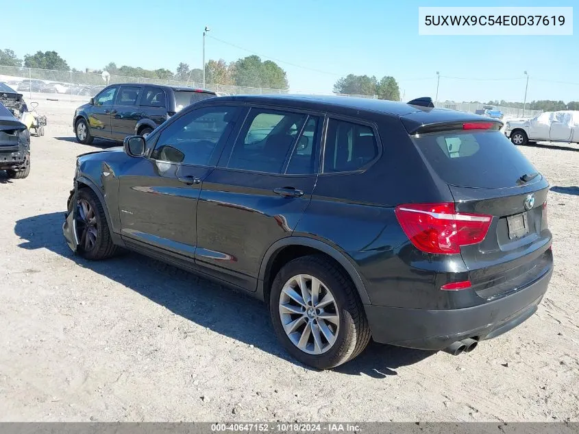 2014 BMW X3 xDrive28I VIN: 5UXWX9C54E0D37619 Lot: 40647152