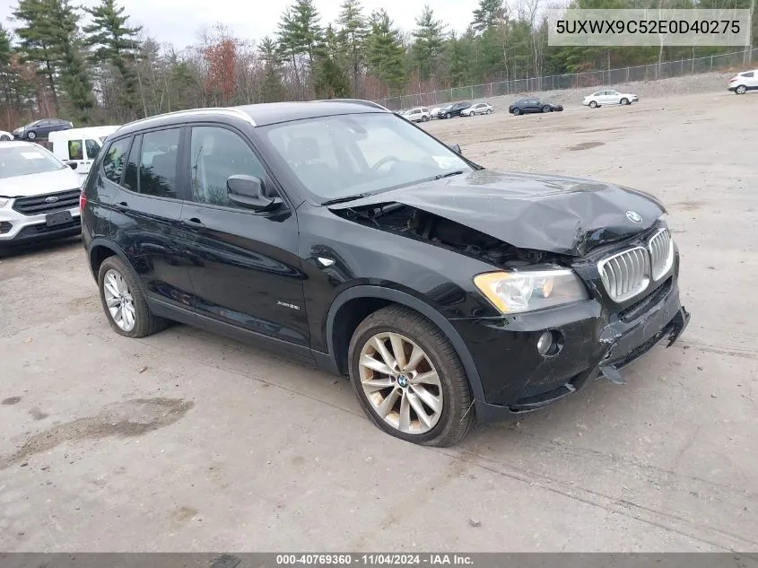 2014 BMW X3 xDrive28I VIN: 5UXWX9C52E0D40275 Lot: 40769360