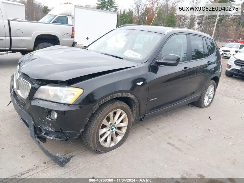 2014 BMW X3 xDrive28I VIN: 5UXWX9C52E0D40275 Lot: 40769360