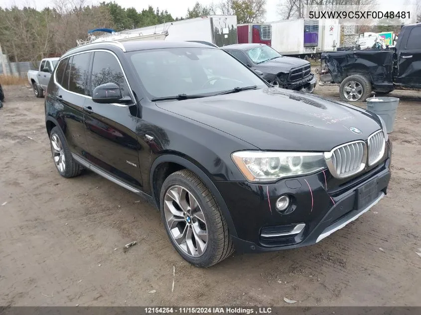 5UXWX9C5XF0D48481 2015 BMW X3