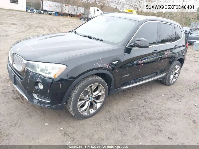 5UXWX9C5XF0D48481 2015 BMW X3