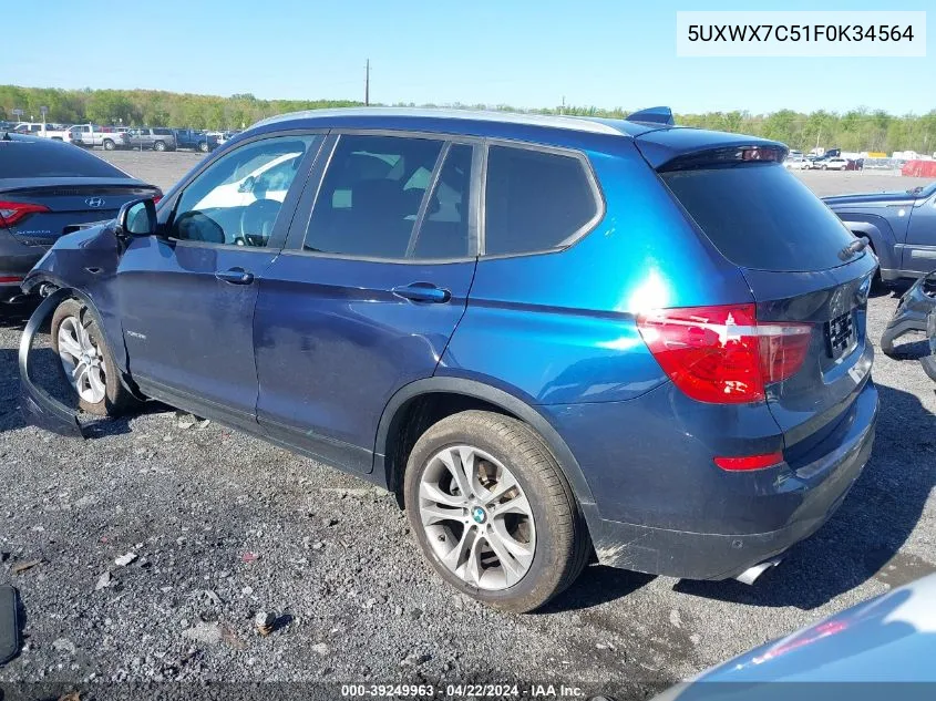 5UXWX7C51F0K34564 2015 BMW X3 xDrive35I