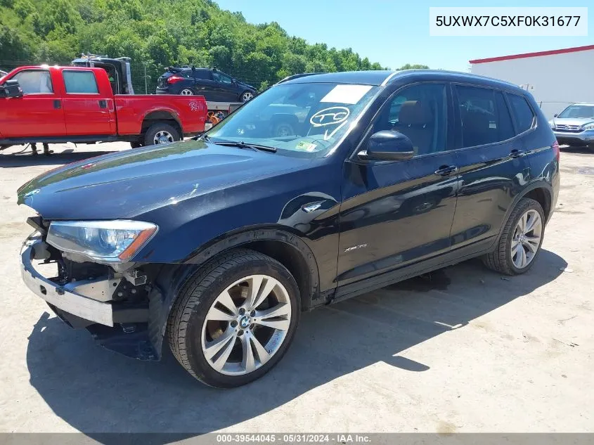 2015 BMW X3 xDrive35I VIN: 5UXWX7C5XF0K31677 Lot: 39544045