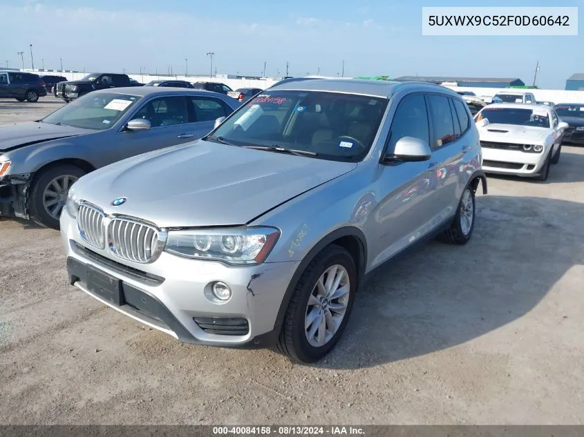 2015 BMW X3 xDrive28I VIN: 5UXWX9C52F0D60642 Lot: 40084158