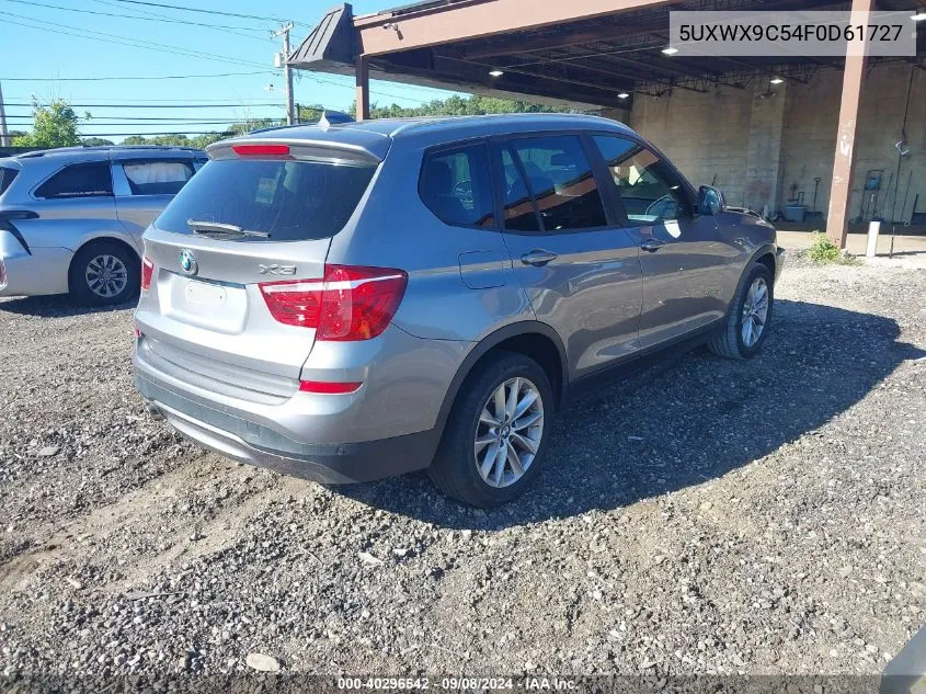 2015 BMW X3 xDrive28I VIN: 5UXWX9C54F0D61727 Lot: 40296542