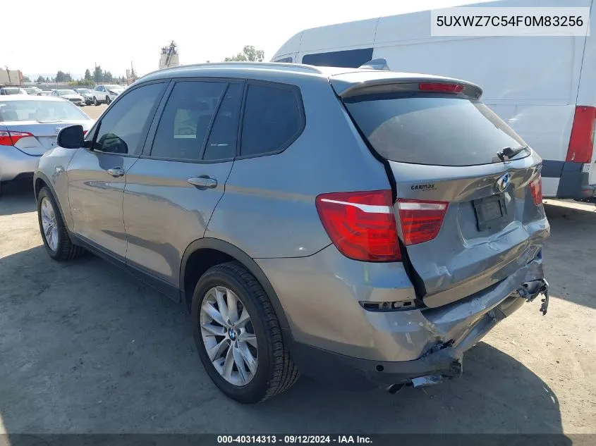 2015 BMW X3 Sdrive28I VIN: 5UXWZ7C54F0M83256 Lot: 40314313