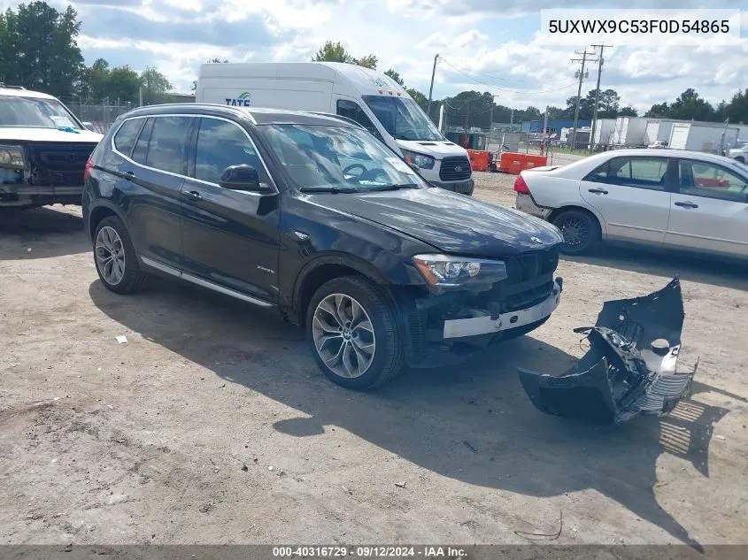 2015 BMW X3 xDrive28I VIN: 5UXWX9C53F0D54865 Lot: 40316729