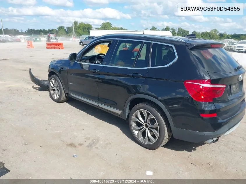 2015 BMW X3 xDrive28I VIN: 5UXWX9C53F0D54865 Lot: 40316729