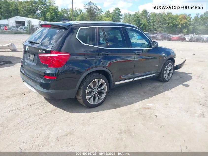 2015 BMW X3 xDrive28I VIN: 5UXWX9C53F0D54865 Lot: 40316729