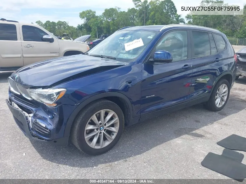 2015 BMW X3 Sdrive28I VIN: 5UXWZ7C55F0F75995 Lot: 40347164