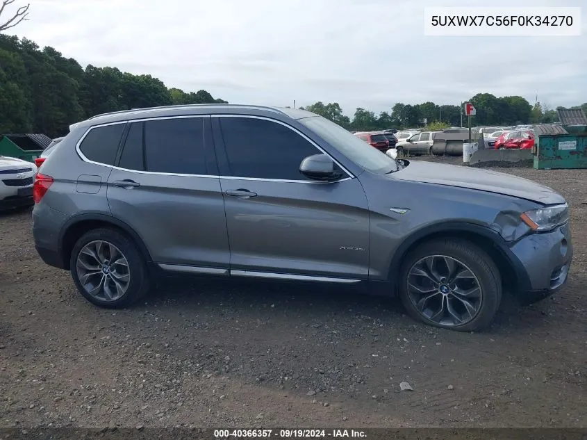 2015 BMW X3 xDrive35I VIN: 5UXWX7C56F0K34270 Lot: 40366357