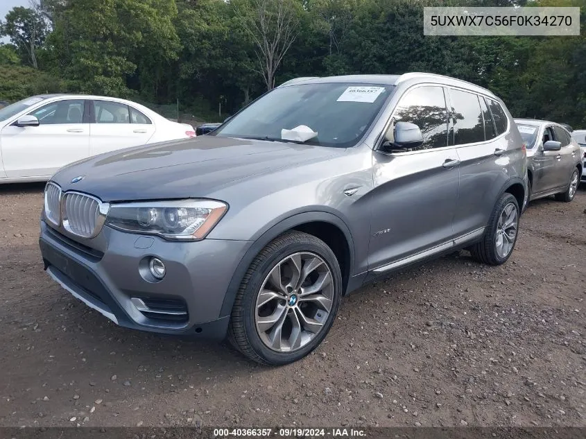 2015 BMW X3 xDrive35I VIN: 5UXWX7C56F0K34270 Lot: 40366357