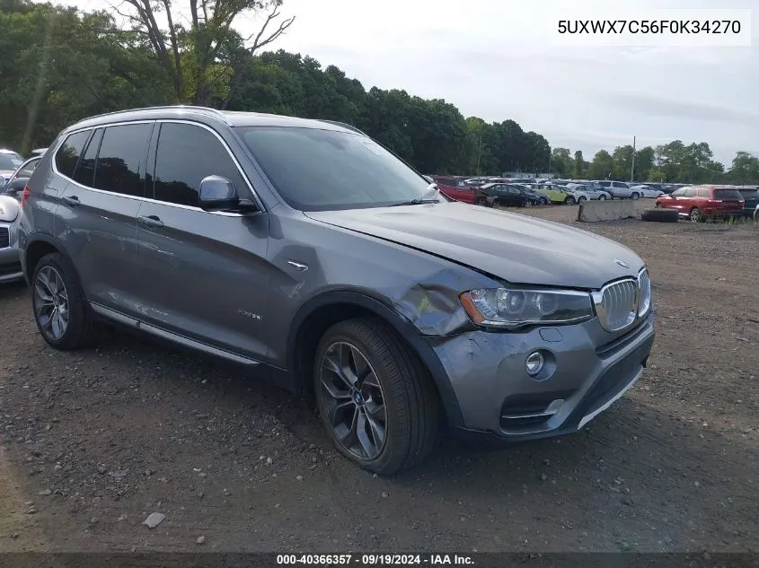 2015 BMW X3 xDrive35I VIN: 5UXWX7C56F0K34270 Lot: 40366357