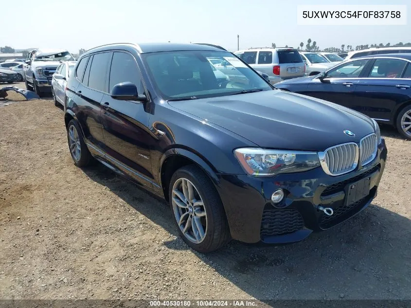 5UXWY3C54F0F83758 2015 BMW X3 xDrive28D