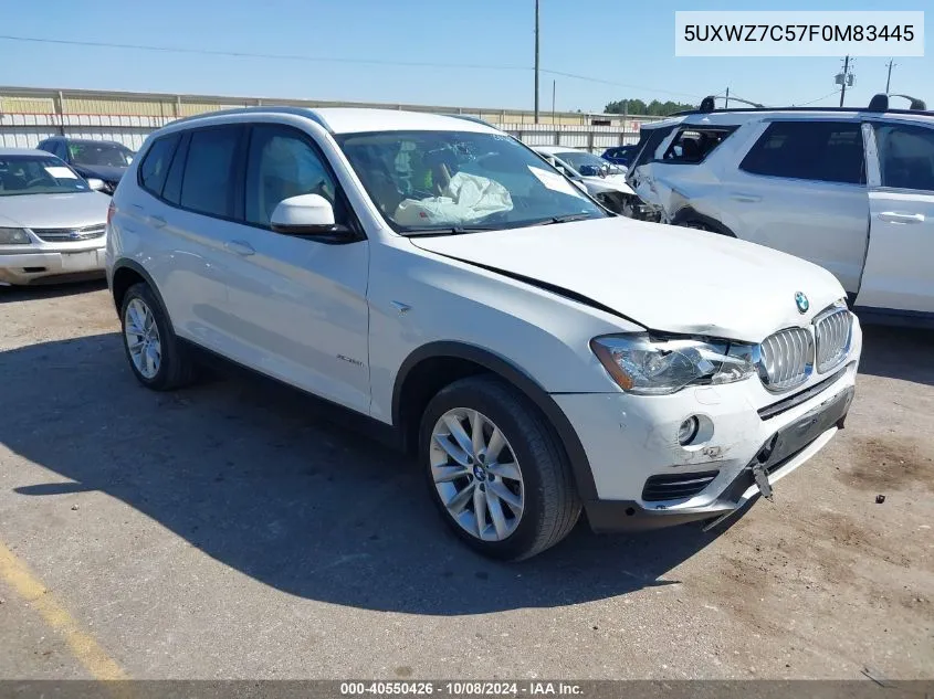 2015 BMW X3 Sdrive28I VIN: 5UXWZ7C57F0M83445 Lot: 40550426