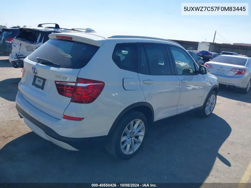 5UXWZ7C57F0M83445 2015 BMW X3 Sdrive28I