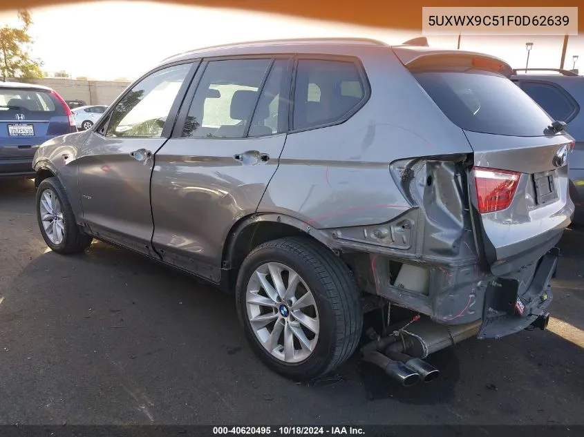 2015 BMW X3 xDrive28I VIN: 5UXWX9C51F0D62639 Lot: 40620495