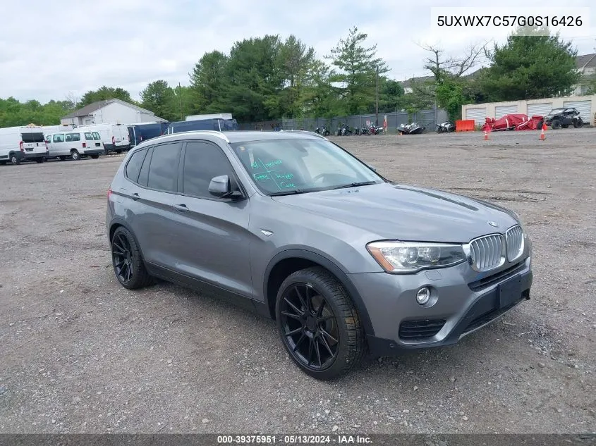 2016 BMW X3 xDrive35I VIN: 5UXWX7C57G0S16426 Lot: 39375951