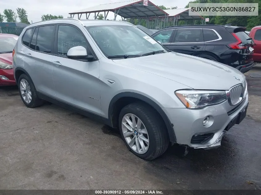 5UXWY3C53G0N86827 2016 BMW X3 xDrive28D