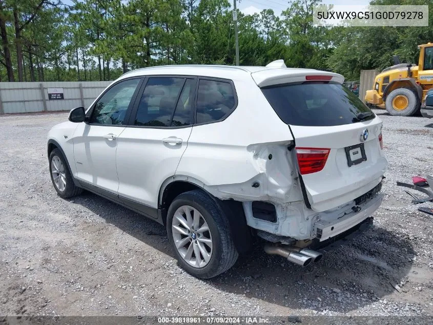 2016 BMW X3 xDrive28I VIN: 5UXWX9C51G0D79278 Lot: 39818961