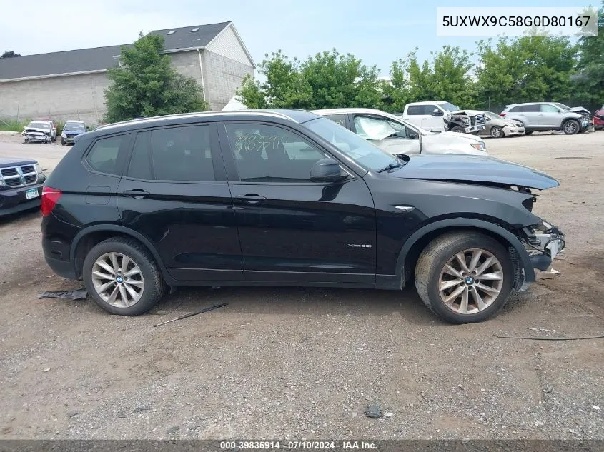 2016 BMW X3 xDrive28I VIN: 5UXWX9C58G0D80167 Lot: 39835914