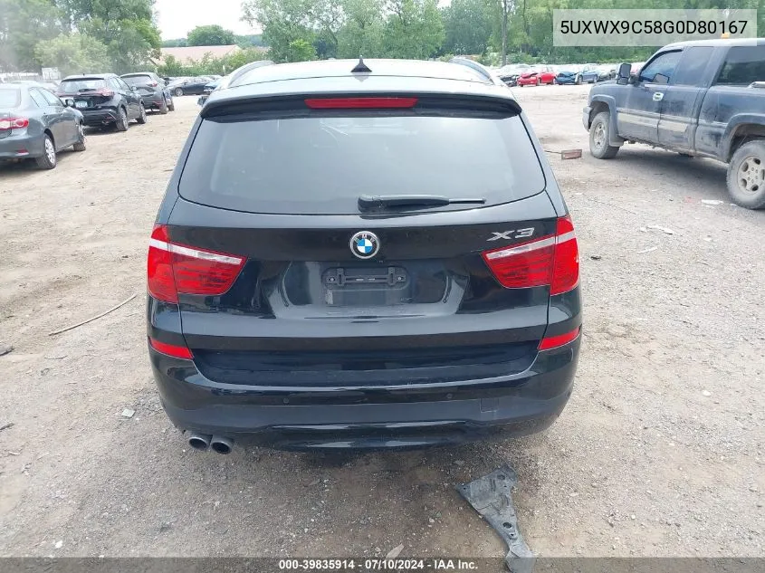 2016 BMW X3 xDrive28I VIN: 5UXWX9C58G0D80167 Lot: 39835914