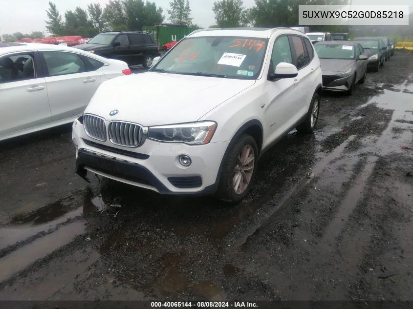 2016 BMW X3 xDrive28I VIN: 5UXWX9C52G0D85218 Lot: 40065144