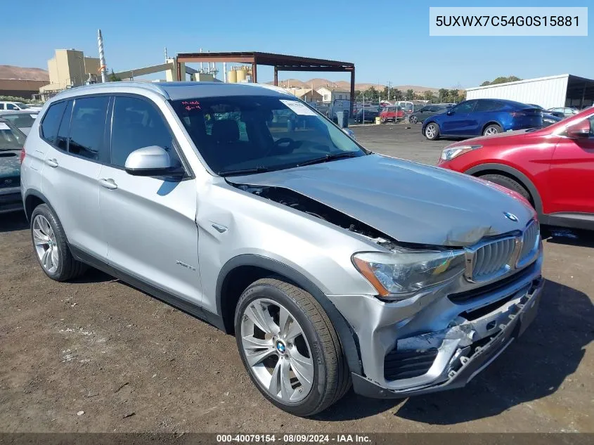 5UXWX7C54G0S15881 2016 BMW X3 xDrive35I