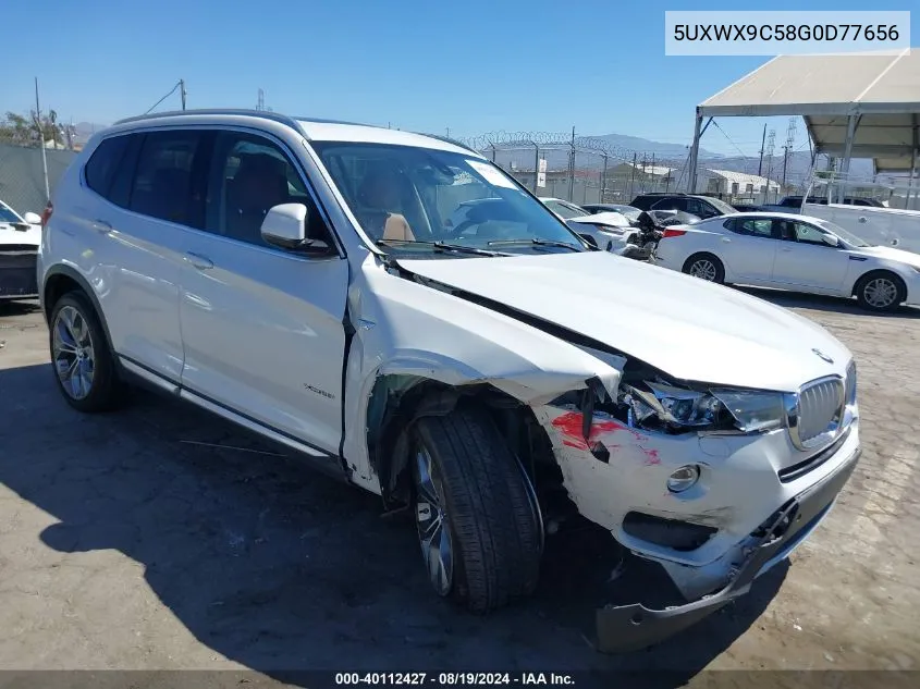 2016 BMW X3 xDrive28I VIN: 5UXWX9C58G0D77656 Lot: 40112427