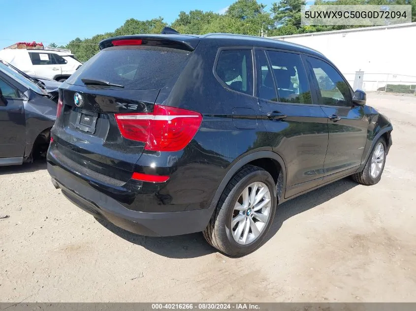 2016 BMW X3 xDrive28I VIN: 5UXWX9C50G0D72094 Lot: 40216266