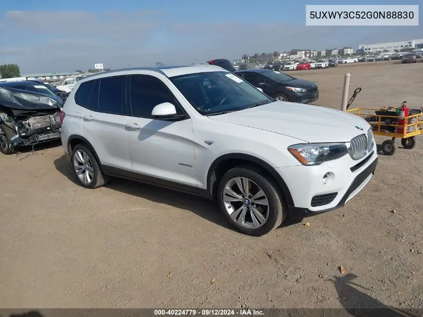 2016 BMW X3 xDrive28D VIN: 5UXWY3C52G0N88830 Lot: 40224779