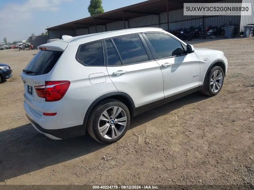 2016 BMW X3 xDrive28D VIN: 5UXWY3C52G0N88830 Lot: 40224779