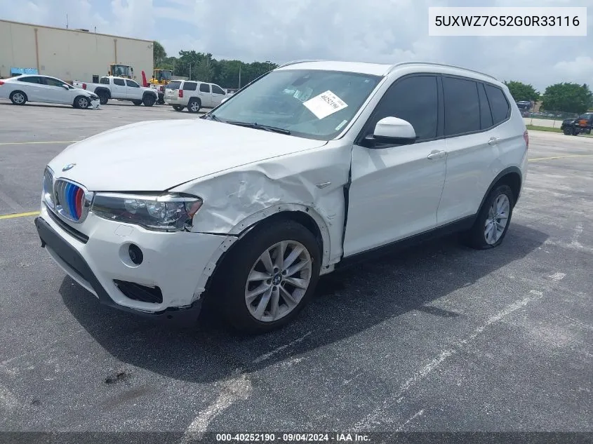 5UXWZ7C52G0R33116 2016 BMW X3 Sdrive28I