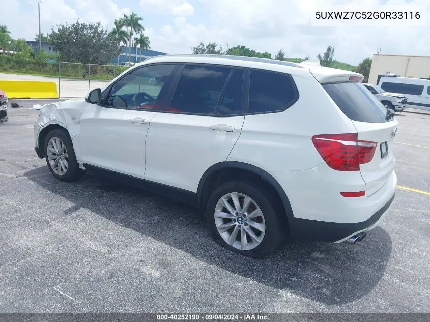 5UXWZ7C52G0R33116 2016 BMW X3 Sdrive28I