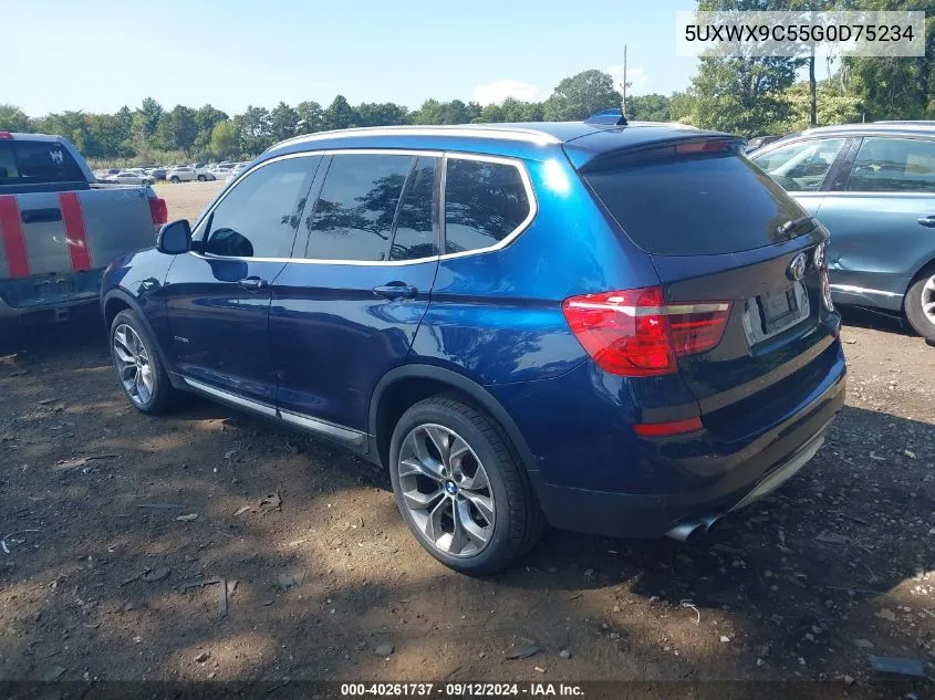 2016 BMW X3 xDrive28I VIN: 5UXWX9C55G0D75234 Lot: 40261737