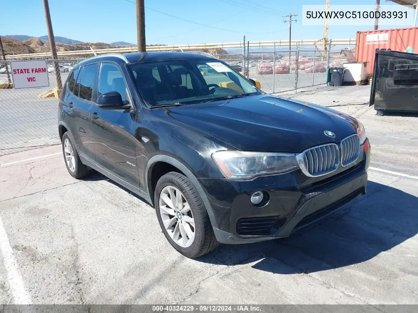 2016 BMW X3 xDrive28I VIN: 5UXWX9C51G0D83931 Lot: 40324229