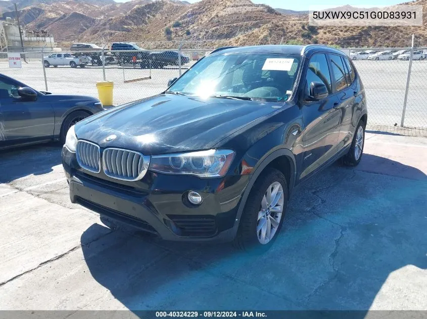 2016 BMW X3 xDrive28I VIN: 5UXWX9C51G0D83931 Lot: 40324229