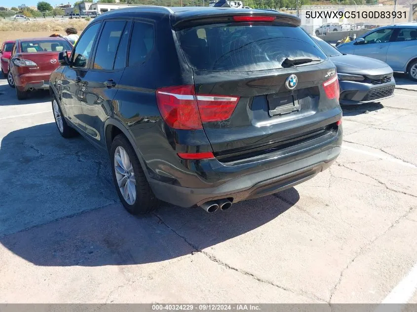 2016 BMW X3 xDrive28I VIN: 5UXWX9C51G0D83931 Lot: 40324229