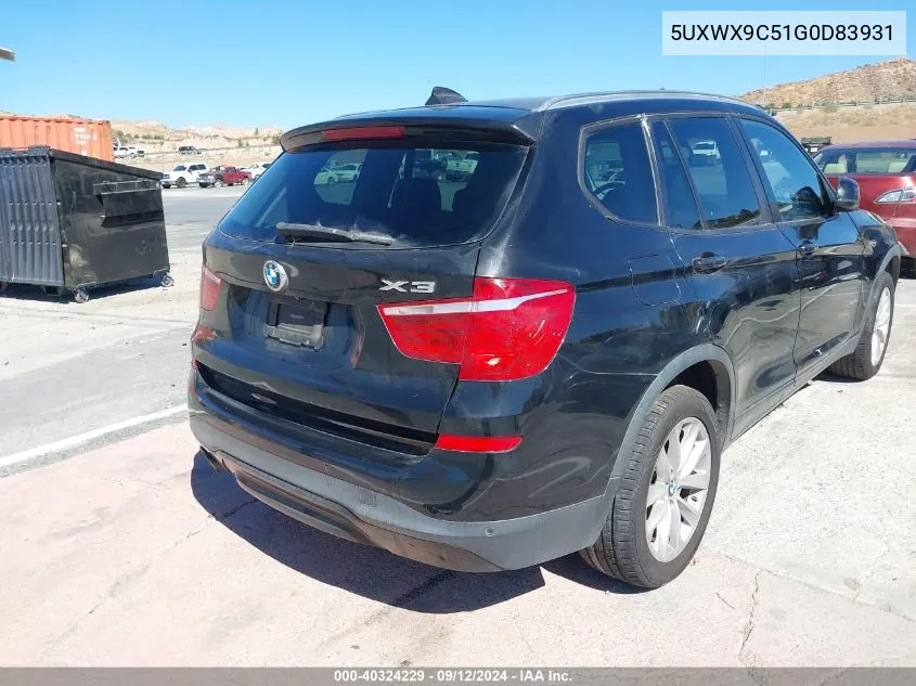 5UXWX9C51G0D83931 2016 BMW X3 xDrive28I