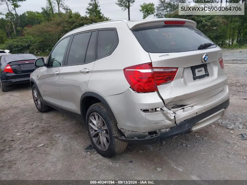 2016 BMW X3 xDrive28I VIN: 5UXWX9C59G0D64706 Lot: 40341094