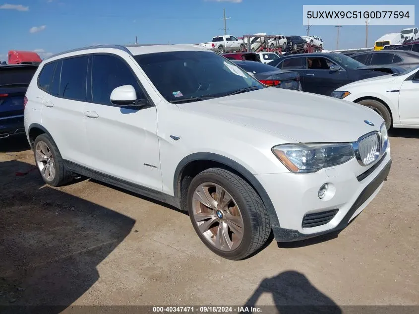 5UXWX9C51G0D77594 2016 BMW X3 xDrive28I